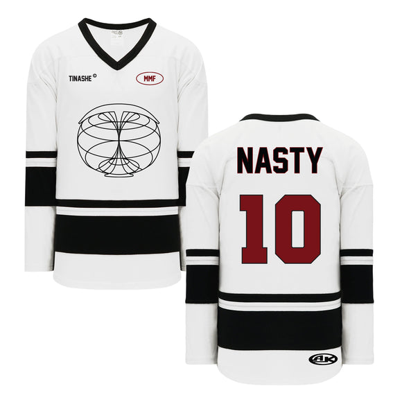 MMF / NASTY White/Black Hockey Jersey